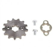 AMLESO 2xTooth Front Engine Sprocket for SDG 110cc 125cc Dirt Bike ATV 420-13T-17mm , Black, 3 Pcs